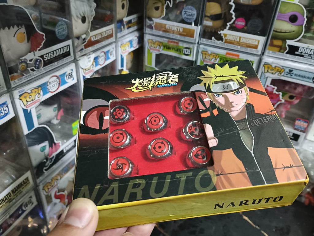 Naruto Ring Box Set 10 Pcs Itachi, Sasuke and other Sharingan Rings | Uchiha Clan