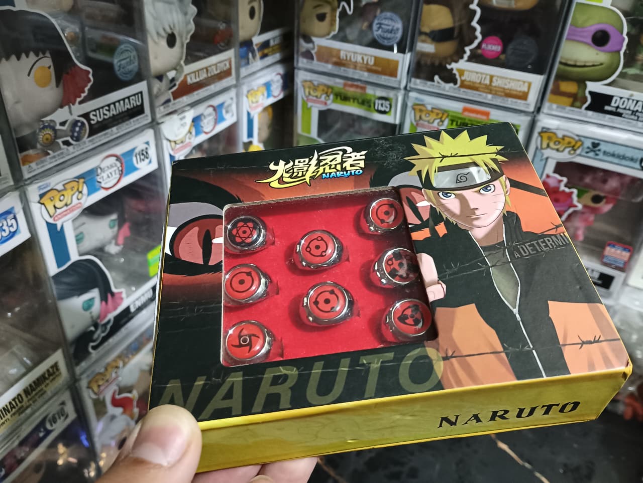 Naruto Ring Box Set 10 Pcs Itachi, Sasuke and other Sharingan Rings | Uchiha Clan