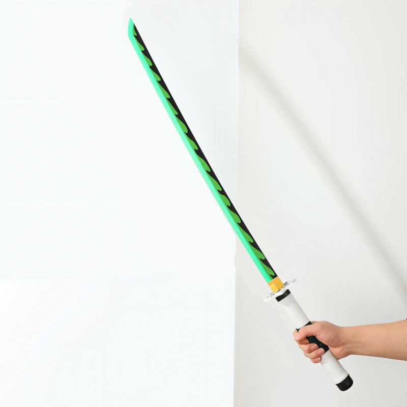 Demon Slayer Shinazugawa Sanemi Katana Wooden Sword 104cm LED Light-Up Katana